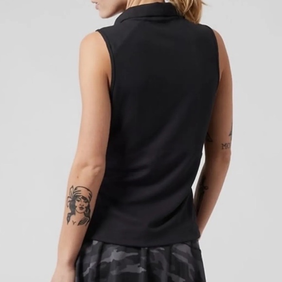 Athleta Everyday Polo Tank - Small -  Black - Picture 2 of 9